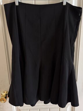 Lane Bryant Womens Black Flare Skirt Below Knee Length Size 18 Office